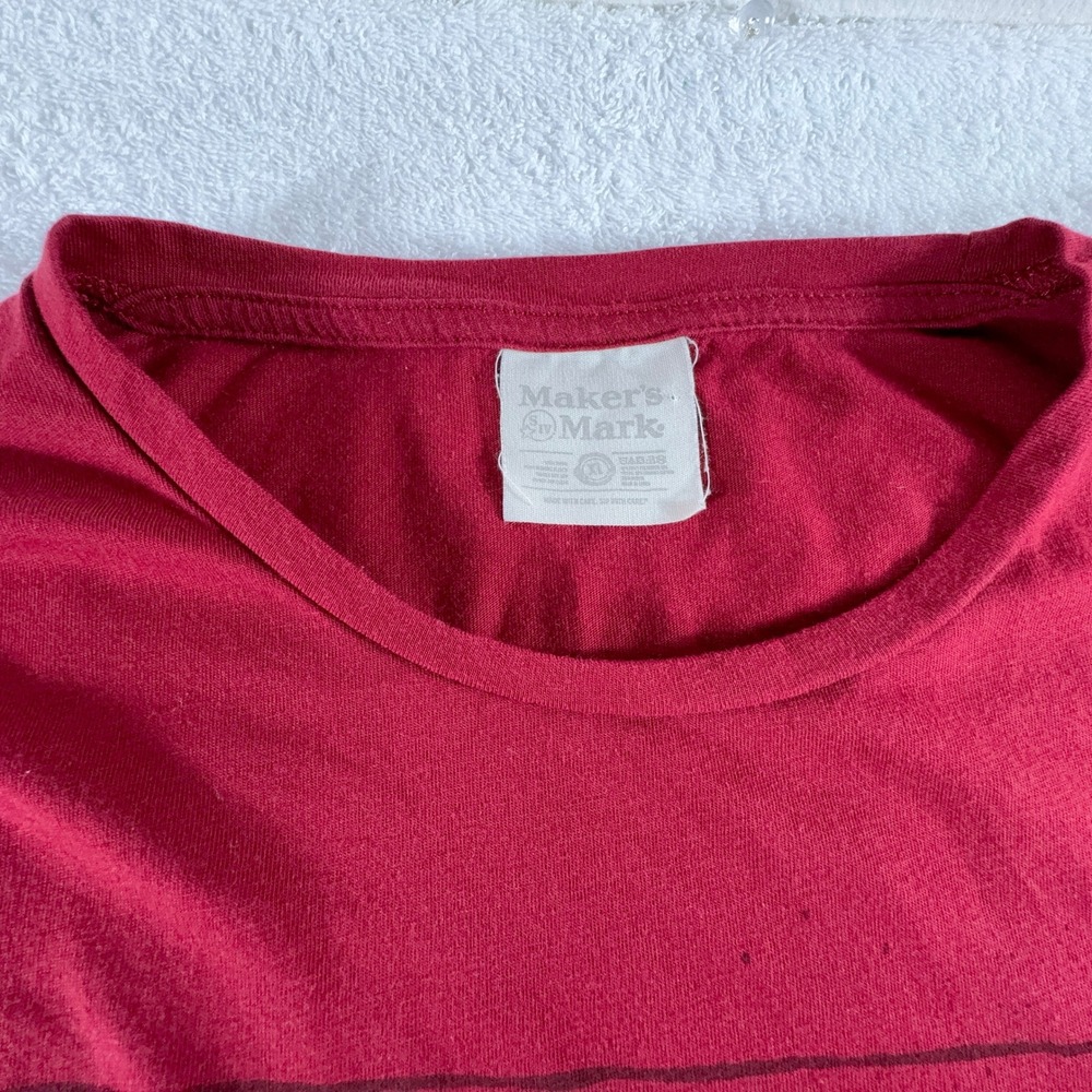 Makers Mark T Shirt Men's‎ Red Short Sleeve Whiskey Bottle Art Tee XL - Picture 3 of 4